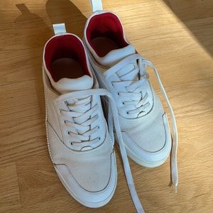 Christian Louboutin all white mens sneakers, US11